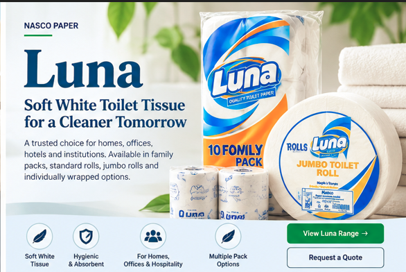 NASCO Luna paper product range