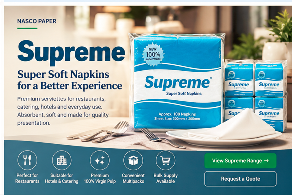 NASCO Supreme paper product range